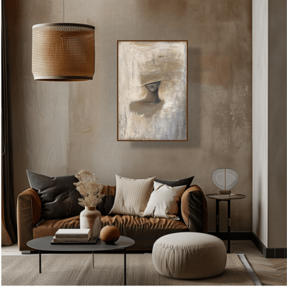 beige brown painting, brun tavla, beige tavla, pastel tavla, tavla göteborg, semiabstrakt tavla, abstrakt tavla, pastell colors, pastell hem, sagolik tavla, fairy tale painting, texturerad tavla, texture painting, textured art